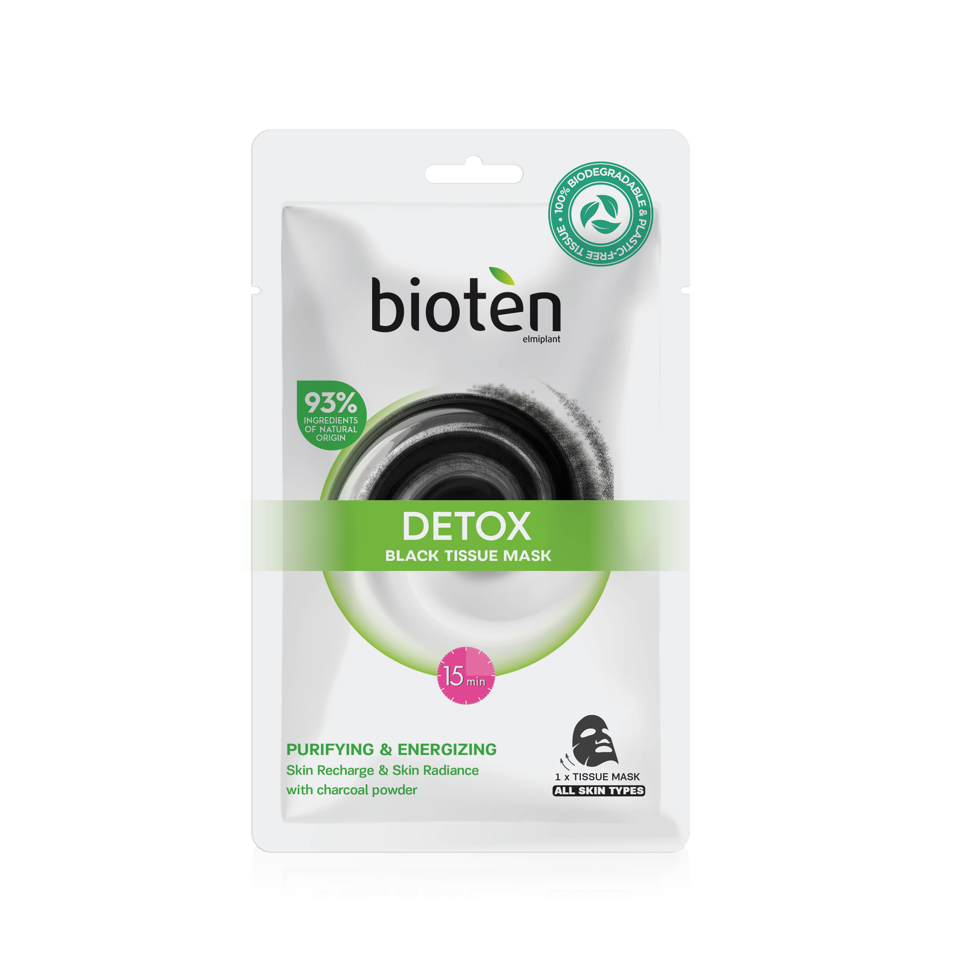 Bioten Detox Black Tissue Mask For All Skin Types 20ml