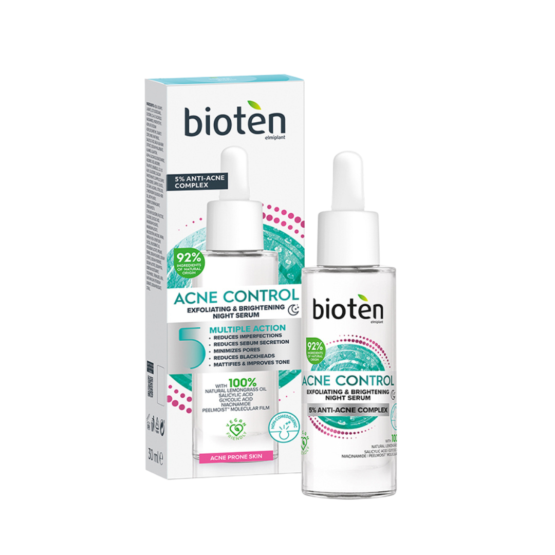 Bioten Acne Control Exfoliating And Brightening Night Serum 30ml