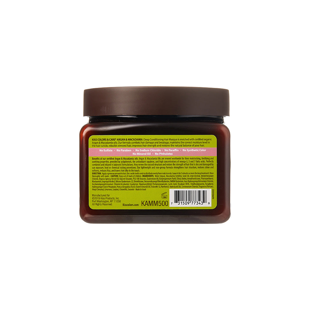 Kiss Colors & Care Argan & Macadamia Deep Conditioning Masque