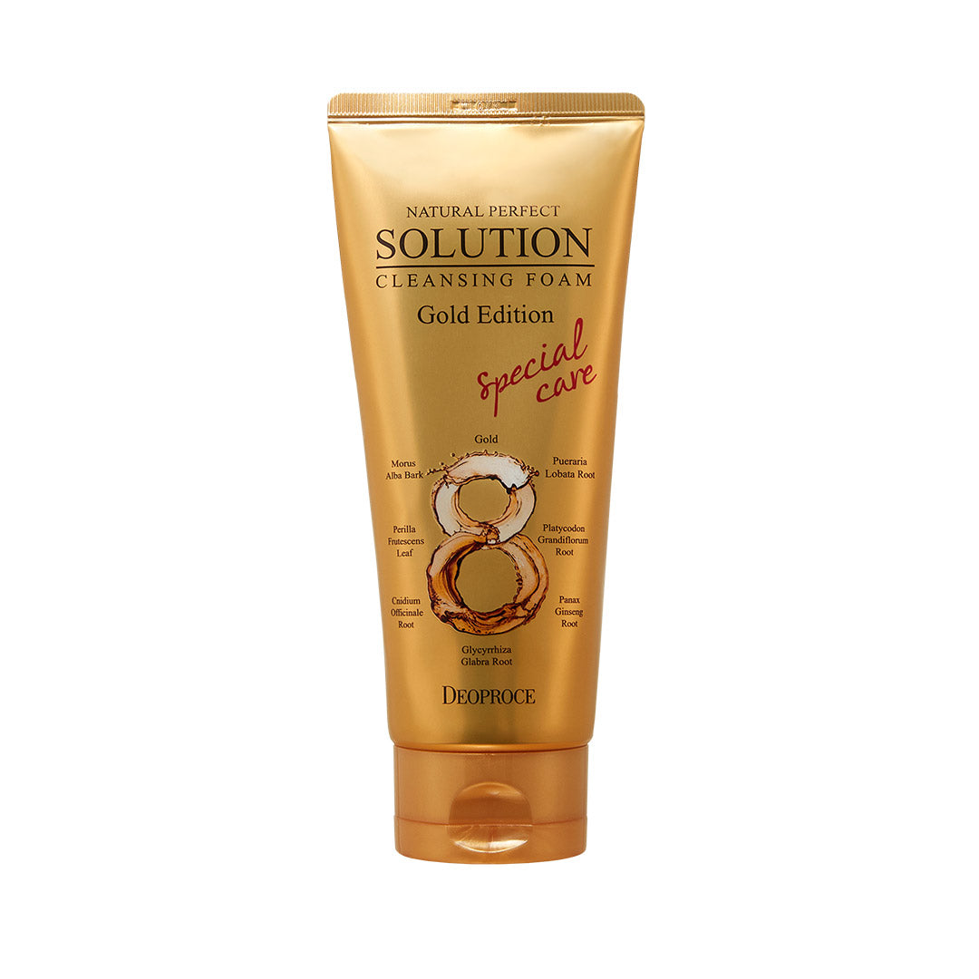 DEOPROCE Natural Perfect Solution Cleansing Foam Gold Edition Special Care 170g