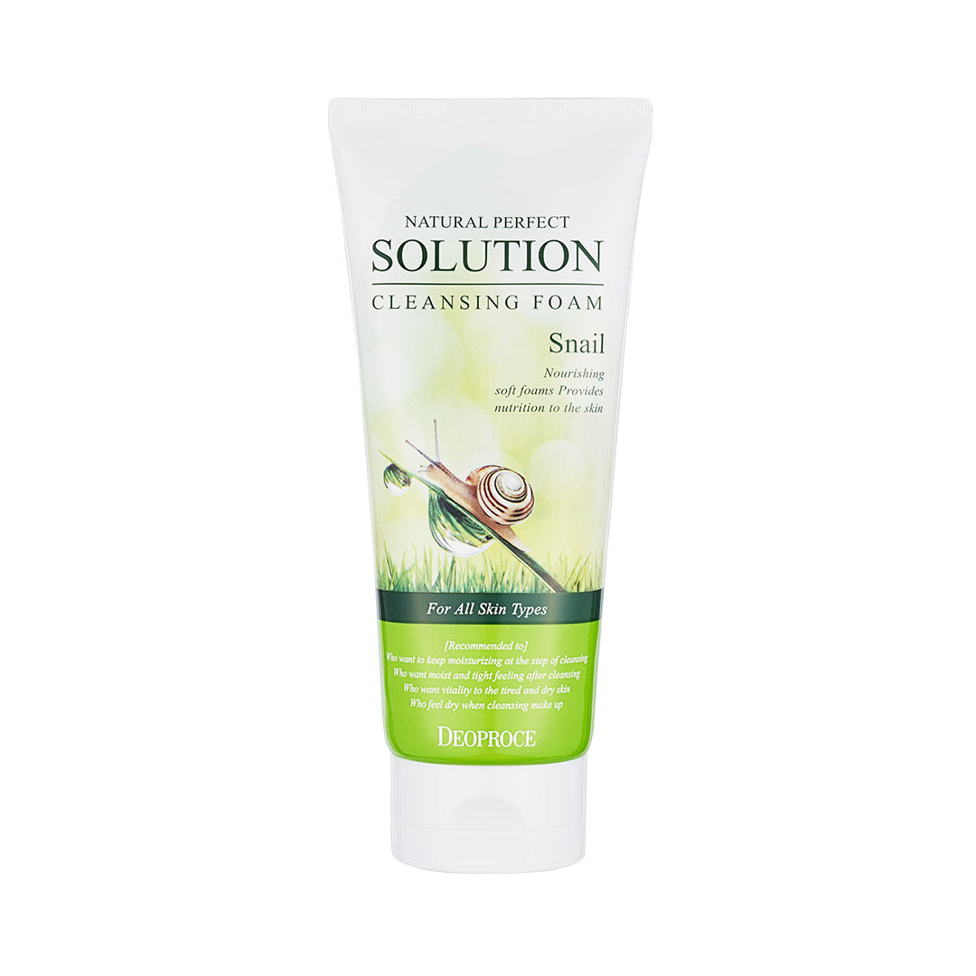 DEOPROCE Natural Perfect Solution Cleansing Foam Snail 170g