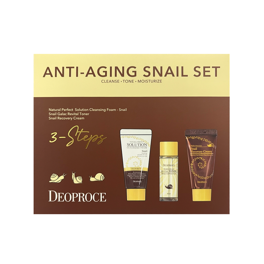 DEOPROCE Anti Aging Snail Set 30ml each