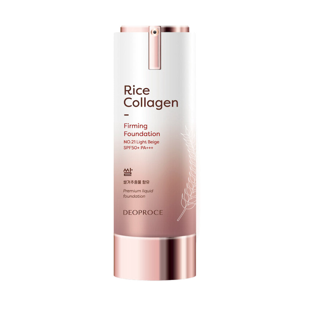 DEOPROCE Rice Collagen Firming Foundation No. 21 Light Beige 50g